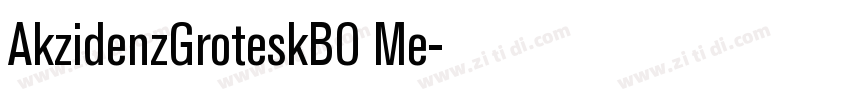 AkzidenzGroteskBO Me字体转换